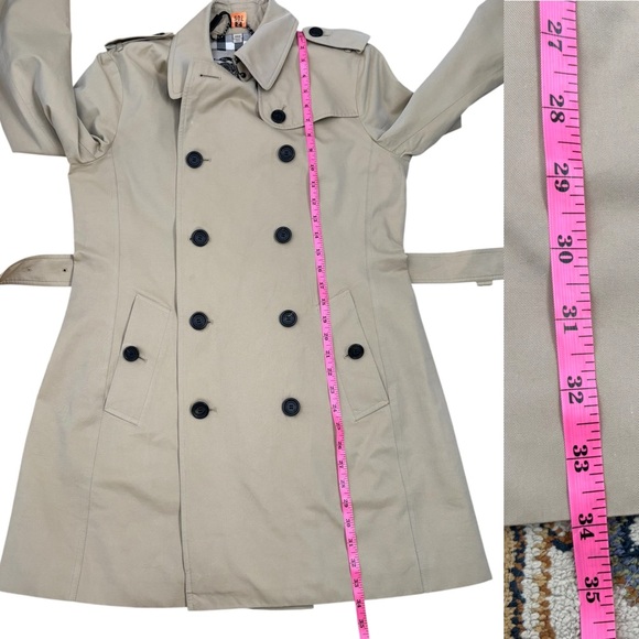 Burberry Buckingham Trench Coat Camel Tan Nova Check Lining Size 10 US Authentic - Picture 16 of 16